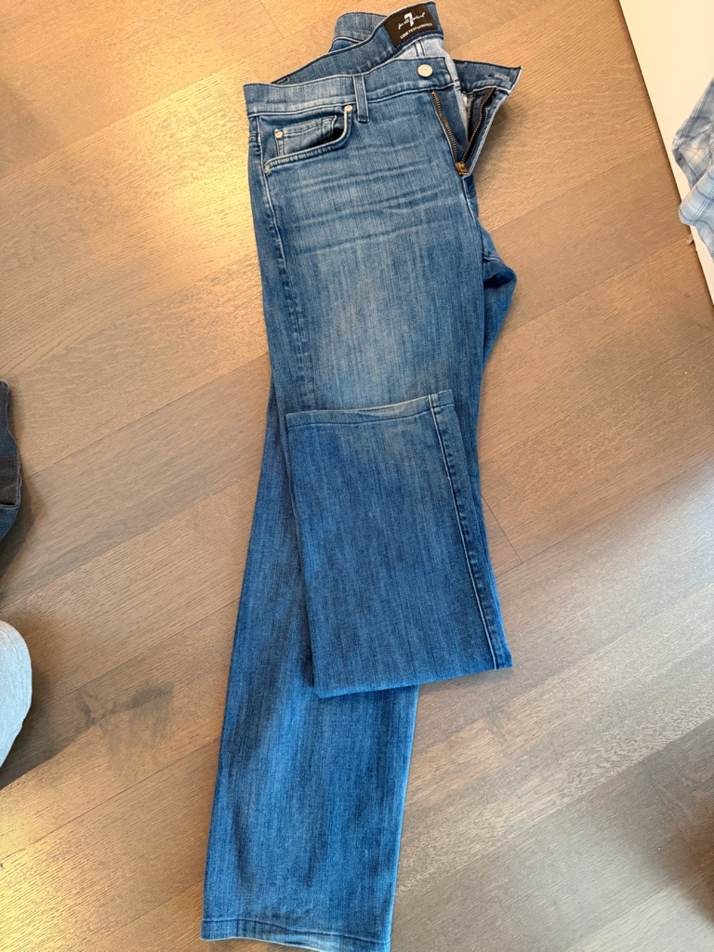 7 For All Mankind Men’s Slim Jeans in Medium Blue Wash